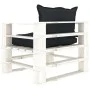 Sofá de palets para jardín madera con cojines antracita de vidaXL, Sofás de exterior - Ref: Foro24-3052372, Precio: 109,32 €,...