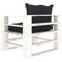 Sofá de palets para jardín madera con cojines antracita de vidaXL, Sofás de exterior - Ref: Foro24-3052372, Precio: 110,56 €,...