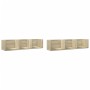 Muebles de pared 2 uds madera de ingeniería roble Sonoma de vidaXL, Estantes y estanterías - Ref: Foro24-840434, Precio: 35,3...