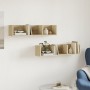 Muebles de pared 2 uds madera de ingeniería roble Sonoma de vidaXL, Estantes y estanterías - Ref: Foro24-840434, Precio: 35,3...