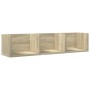 Muebles de pared 2 uds madera de ingeniería roble Sonoma de vidaXL, Estantes y estanterías - Ref: Foro24-840434, Precio: 35,3...