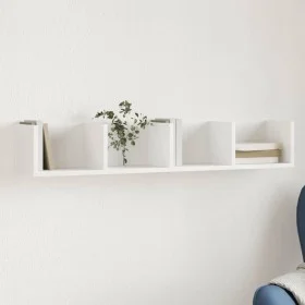 Mueble de pared madera de ingeniería blanco 99x18x16,5 cm de vidaXL, Estantes y estanterías - Ref: Foro24-840443, Precio: 30,...