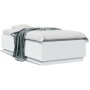 Estructura de cama con LED madera ingeniería blanco 90x190 cm de vidaXL, Camas y somieres - Ref: Foro24-3209660, Precio: 136,...