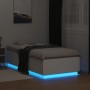Estructura de cama con LED madera ingeniería blanco 90x190 cm de vidaXL, Camas y somieres - Ref: Foro24-3209660, Precio: 136,...