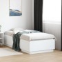 Estructura de cama con LED madera ingeniería blanco 90x190 cm de vidaXL, Camas y somieres - Ref: Foro24-3209660, Precio: 136,...