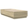 Estructura de cama madera de ingeniería roble Sonoma 90x200 cm de vidaXL, Camas y somieres - Ref: Foro24-3209725, Precio: 114...