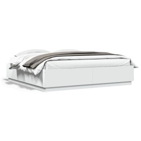 Estructura de cama madera de ingeniería blanca 180x200 cm de vidaXL, Camas y somieres - Ref: Foro24-3209681, Precio: 166,91 €...