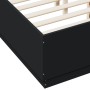 Estructura de cama madera de ingeniería negra 135x190 cm de vidaXL, Camas y somieres - Ref: Foro24-3209738, Precio: 149,36 €,...