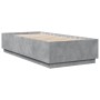 Estructura de cama madera de ingeniería gris hormigón 100x200cm de vidaXL, Camas y somieres - Ref: Foro24-3209719, Precio: 11...