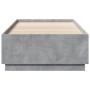 Estructura de cama madera de ingeniería gris hormigón 100x200cm de vidaXL, Camas y somieres - Ref: Foro24-3209719, Precio: 11...