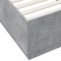 Estructura de cama madera de ingeniería gris hormigón 100x200cm de vidaXL, Camas y somieres - Ref: Foro24-3209719, Precio: 11...