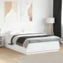 White engineered wood bed frame 160x200 cm by vidaXL, Beds and slatted bases - Ref: Foro24-3209688, Price: 157,31 €, Discount: %