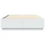 White engineered wood bed frame 160x200 cm by vidaXL, Beds and slatted bases - Ref: Foro24-3209688, Price: 157,31 €, Discount: %