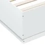 White engineered wood bed frame 160x200 cm by vidaXL, Beds and slatted bases - Ref: Foro24-3209688, Price: 157,31 €, Discount: %