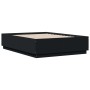 Estructura de cama madera de ingeniería negra 140x190 cm de vidaXL, Camas y somieres - Ref: Foro24-3209731, Precio: 152,44 €,...