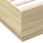 Estructura de cama madera de ingeniería roble Sonoma 180x200 cm de vidaXL, Camas y somieres - Ref: Foro24-3209683, Precio: 16...