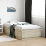 Estructura cama con luces LED madera roble Sonoma 75x190 cm de vidaXL, Camas y somieres - Ref: Foro24-3209669, Precio: 125,17...