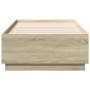 Estructura cama con luces LED madera roble Sonoma 75x190 cm de vidaXL, Camas y somieres - Ref: Foro24-3209669, Precio: 125,17...