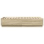 Estructura cama con luces LED madera roble Sonoma 75x190 cm de vidaXL, Camas y somieres - Ref: Foro24-3209669, Precio: 125,17...