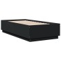 Estructura de cama madera de ingeniería negra 75x190 cm de vidaXL, Camas y somieres - Ref: Foro24-3209759, Precio: 110,52 €, ...