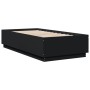 Estructura de cama madera de ingeniería negra 75x190 cm de vidaXL, Camas y somieres - Ref: Foro24-3209759, Precio: 110,52 €, ...