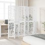 Biombo separador de 6 paneles madera maciza Paulownia blanco de vidaXL, Divisores de ambientes - Ref: Foro24-358747, Precio: ...