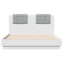 Estructura cama con cabecero madera ingeniería blanco 140x190cm de vidaXL, Camas y somieres - Ref: Foro24-3209947, Precio: 19...