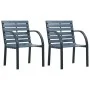 Garden chairs 2 units solid gray fir wood and steel by vidaXL, Banks - Ref: Foro24-319577, Price: 119,90 €, Discount: %