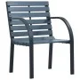 Garden chairs 2 units solid gray fir wood and steel by vidaXL, Banks - Ref: Foro24-319577, Price: 119,90 €, Discount: %