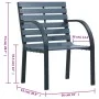 Garden chairs 2 units solid gray fir wood and steel by vidaXL, Banks - Ref: Foro24-319577, Price: 119,90 €, Discount: %