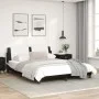Bed frame with LED light PE leather black white 160x200 cm by vidaXL, Beds and slatted bases - Ref: Foro24-3214122, Price: 21...