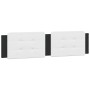 Estructura de cama con luz LED cuero PE negro blanco 160x200 cm de vidaXL, Camas y somieres - Ref: Foro24-3214122, Precio: 21...