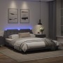 Estructura de cama con luces LED cuero PE gris 160x200 cm de vidaXL, Camas y somieres - Ref: Foro24-3214120, Precio: 219,64 €...