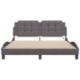 Estructura de cama con luces LED cuero PE gris 160x200 cm de vidaXL, Camas y somieres - Ref: Foro24-3214120, Precio: 219,64 €...