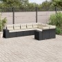 Set de sofás de jardín 8 piezas y cojines ratán sintético negro en Conjuntos de jardín | Comprar online en Foru.es