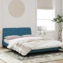 Estructura de cama con cabecero terciopelo azul 140x190 cm de vidaXL, Camas y somieres - Ref: Foro24-3207921, Precio: 206,44 ...