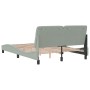 Estructura de cama con cabecero terciopelo gris claro 140x190cm de vidaXL, Camas y somieres - Ref: Foro24-3207923, Precio: 18...