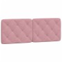 Estructura de cama con cabecero de terciopelo rosa 140x200 cm de vidaXL, Camas y somieres - Ref: Foro24-3207928, Precio: 209,...