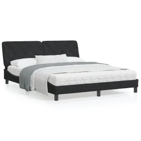 Estructura de cama con luces LED terciopelo negro 160x200 cm de vidaXL, Camas y somieres - Ref: Foro24-3213863, Precio: 238,2...