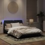 Estructura de cama con luces LED terciopelo negro 160x200 cm de vidaXL, Camas y somieres - Ref: Foro24-3213863, Precio: 238,6...