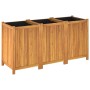 Jardinera con forro madera maciza de acacia 150x50x75 cm de vidaXL, Maceteros y jardineras - Ref: Foro24-366446, Precio: 214,...
