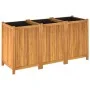 Jardinera con forro madera maciza de acacia 150x50x75 cm de vidaXL, Maceteros y jardineras - Ref: Foro24-366446, Precio: 211,...