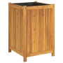 Jardinera con forro madera maciza de acacia 50x50x75 cm de vidaXL, Maceteros y jardineras - Ref: Foro24-366444, Precio: 118,0...