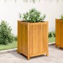 Jardinera con forro madera maciza de acacia 50x50x75 cm de vidaXL, Maceteros y jardineras - Ref: Foro24-366444, Precio: 118,0...