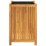 Jardinera con forro madera maciza de acacia 50x50x75 cm de vidaXL, Maceteros y jardineras - Ref: Foro24-366444, Precio: 118,0...
