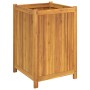 Jardinera con forro madera maciza de acacia 50x50x75 cm de vidaXL, Maceteros y jardineras - Ref: Foro24-366444, Precio: 118,0...