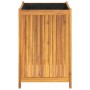 Jardinera con forro madera maciza de acacia 50x50x75 cm de vidaXL, Maceteros y jardineras - Ref: Foro24-366444, Precio: 118,0...