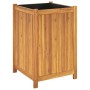 Jardinera con forro madera maciza de acacia 50x50x75 cm de vidaXL, Maceteros y jardineras - Ref: Foro24-366444, Precio: 118,0...