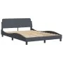 Cama con colchón terciopelo gris oscuro 120x200 cm de vidaXL, Camas y somieres - Ref: Foro24-3208647, Precio: 347,00 €, Descu...