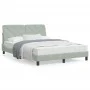 Cama con colchón terciopelo gris claro 140x200 cm de vidaXL, Camas y somieres - Ref: Foro24-3208658, Precio: 375,89 €, Descue...